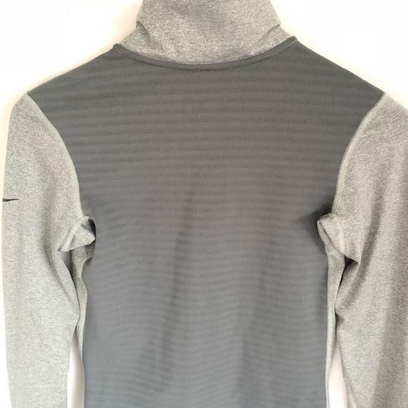 Nike Dry Fit Long Sleeves Shirt Half Zipper Gray S - Picture 4 of 7